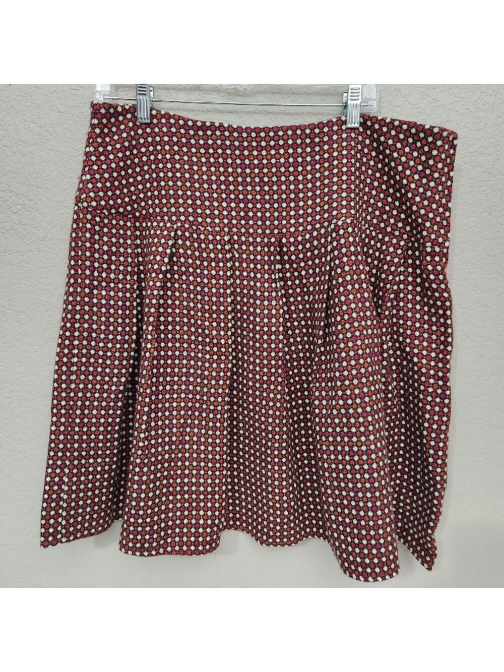 Lux Womens Red Polka Dot A-Line Skirt Size 13